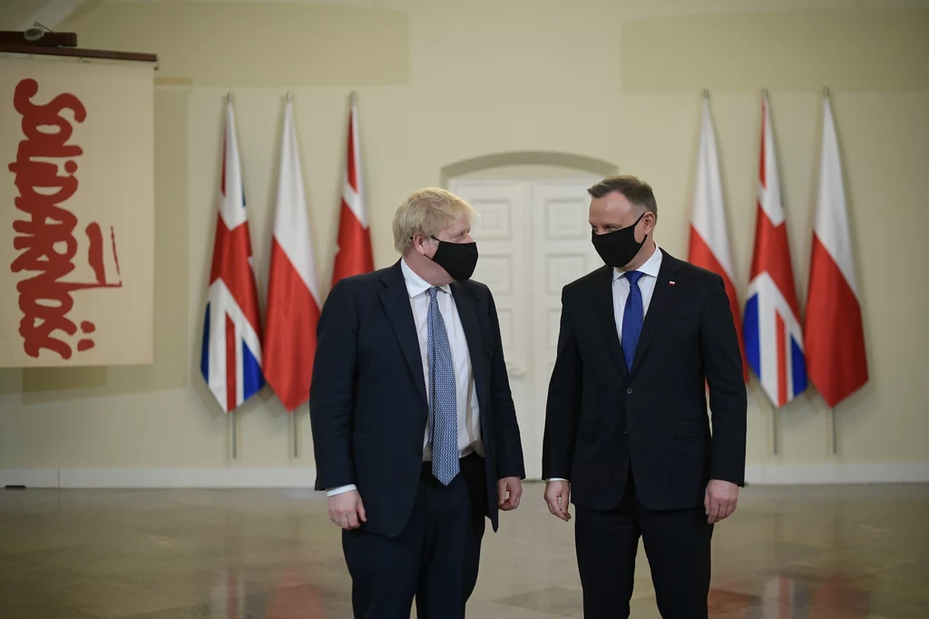 Prezydent RP Andrzej Duda oraz premier Wielkiej Brytanii Boris Johnson wzięli udział w spotkaniu w Pałacu Prezydenckim w Warszawie Prezydent RP Andrzej Duda oraz premier Wielkiej Brytanii Boris Johnson wzięli udział w spotkaniu w Pałacu Prezydenckim w Warszawie