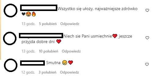 Komentarz pod postem na Instagramie Adriany Kalskiej @adriana.kalska.official Komentarz pod postem na Instagramie Adriany Kalskiej @adriana.kalska.official