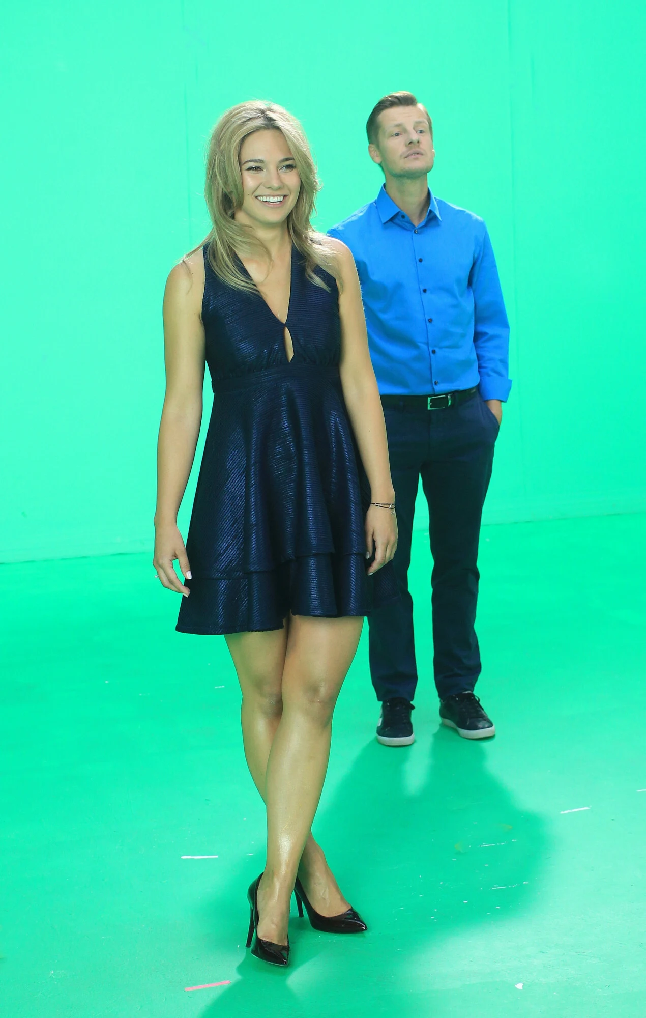 Rafał Mroczek i Joanna Kuberska podczas spotu promującego "M jak miłość" Rafał Mroczek i Joanna Kuberska podczas spotu promującego "M jak miłość"