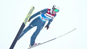 Adam Cieślar podczas mistrzostw świata w kombinacji norweskiej w Seefeld