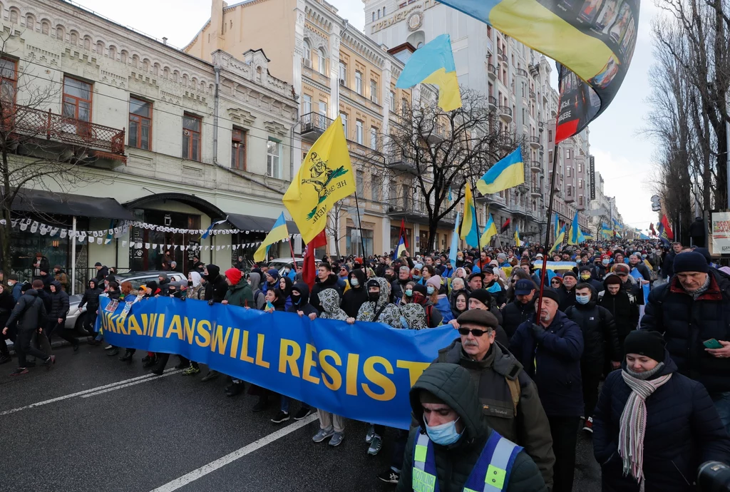 Ulicami Kijowa przeszedł Marsz Jedności dla Ukrainy Ulicami Kijowa przeszedł Marsz Jedności dla Ukrainy