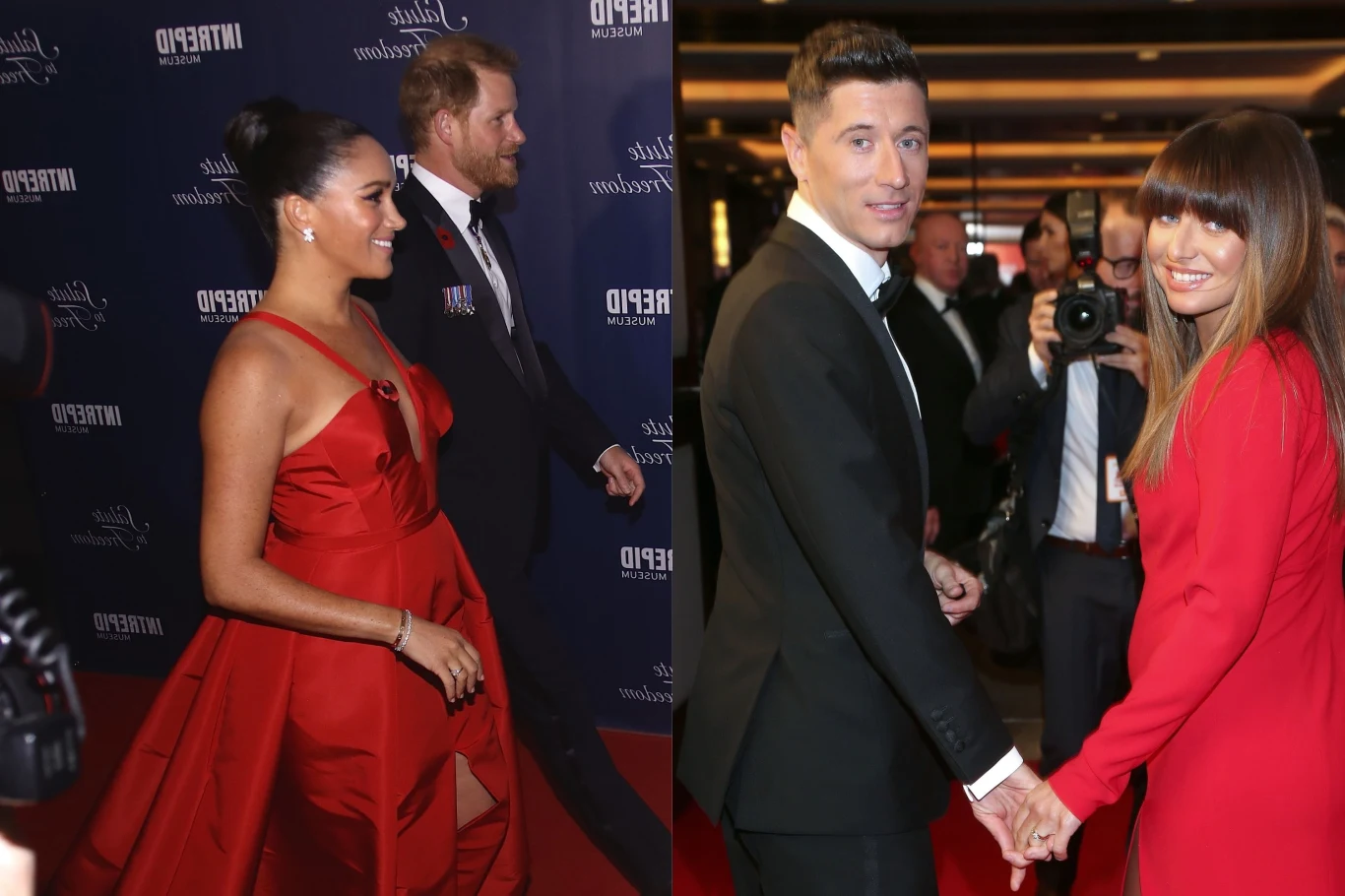 Meghan Markle i książę Harry oraz Robert i Anna Lewandowscy Meghan Markle i książę Harry oraz Robert i Anna Lewandowscy