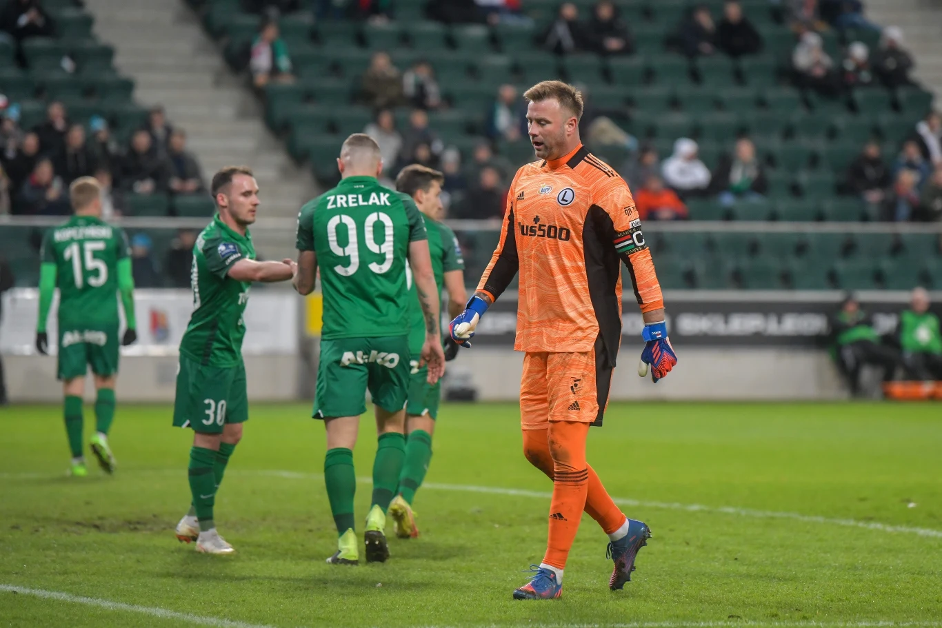 Artur Boruc w meczu Legia Warszawa - Warta Poznań
