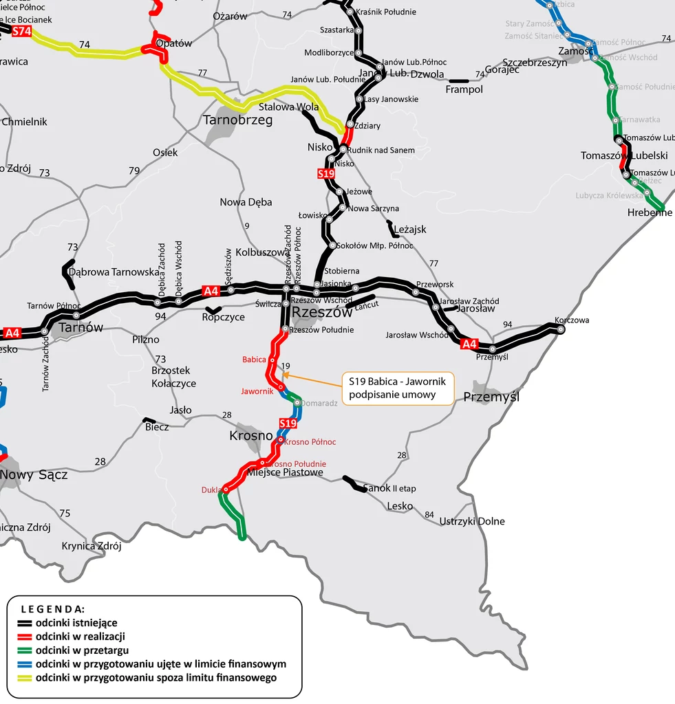 Podpisano umowę na realizację drogi S19 na odcinku Babica – Jawornik 