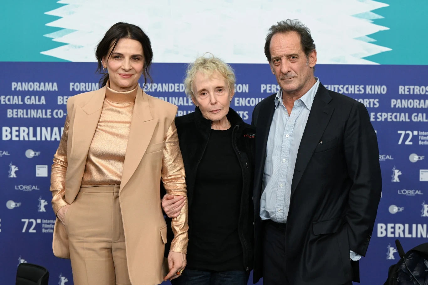 Juliette Binoche, Claire Denis i Vincent Lindon na premierze filmu "Both Sides of the Blade"
