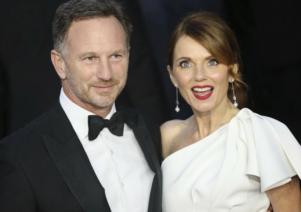 Geri Halliwell z mężem podczas premiery filmu o Bondzie 