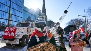 Protesty przeciwko obowiązkowi szczepień dla kierowców ciężarówek w Kanadzie