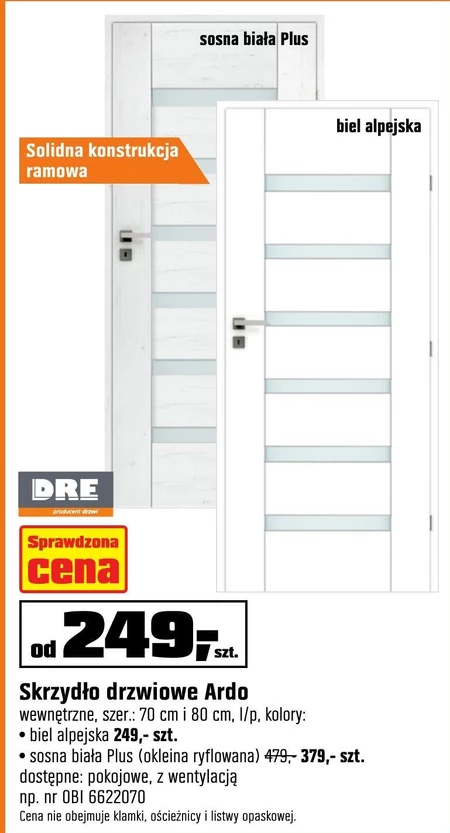 Skrzydło drzwiowe Dre