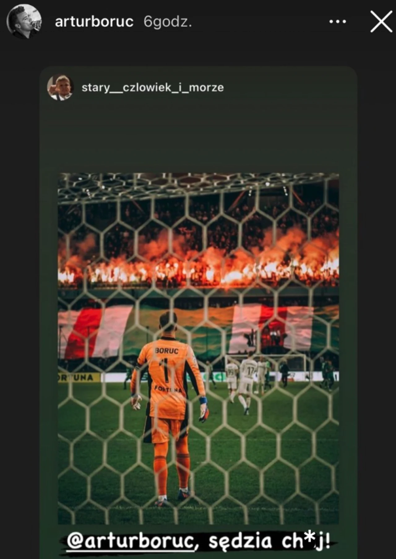 Artur Boruc komentuje decyzję sędziego Artur Boruc komentuje decyzję sędziego