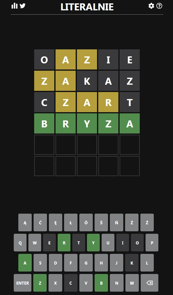 Literalnie. Przykład gry Literalnie. Przykład gry