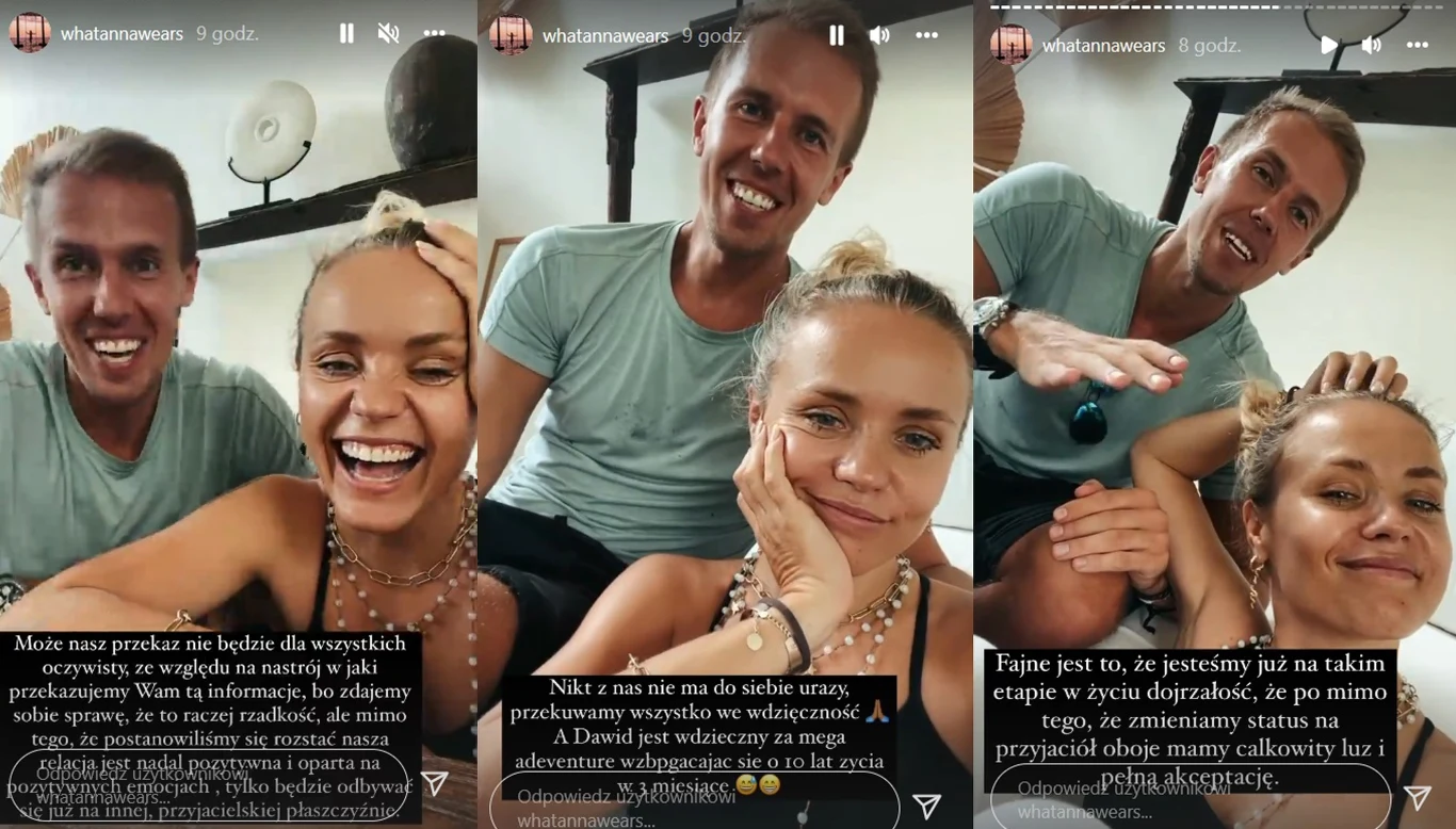 Anna Skura i Dawid Piiątkowski poinformowali o rozstaniu Anna Skura i Dawid Piiątkowski poinformowali o rozstaniu
