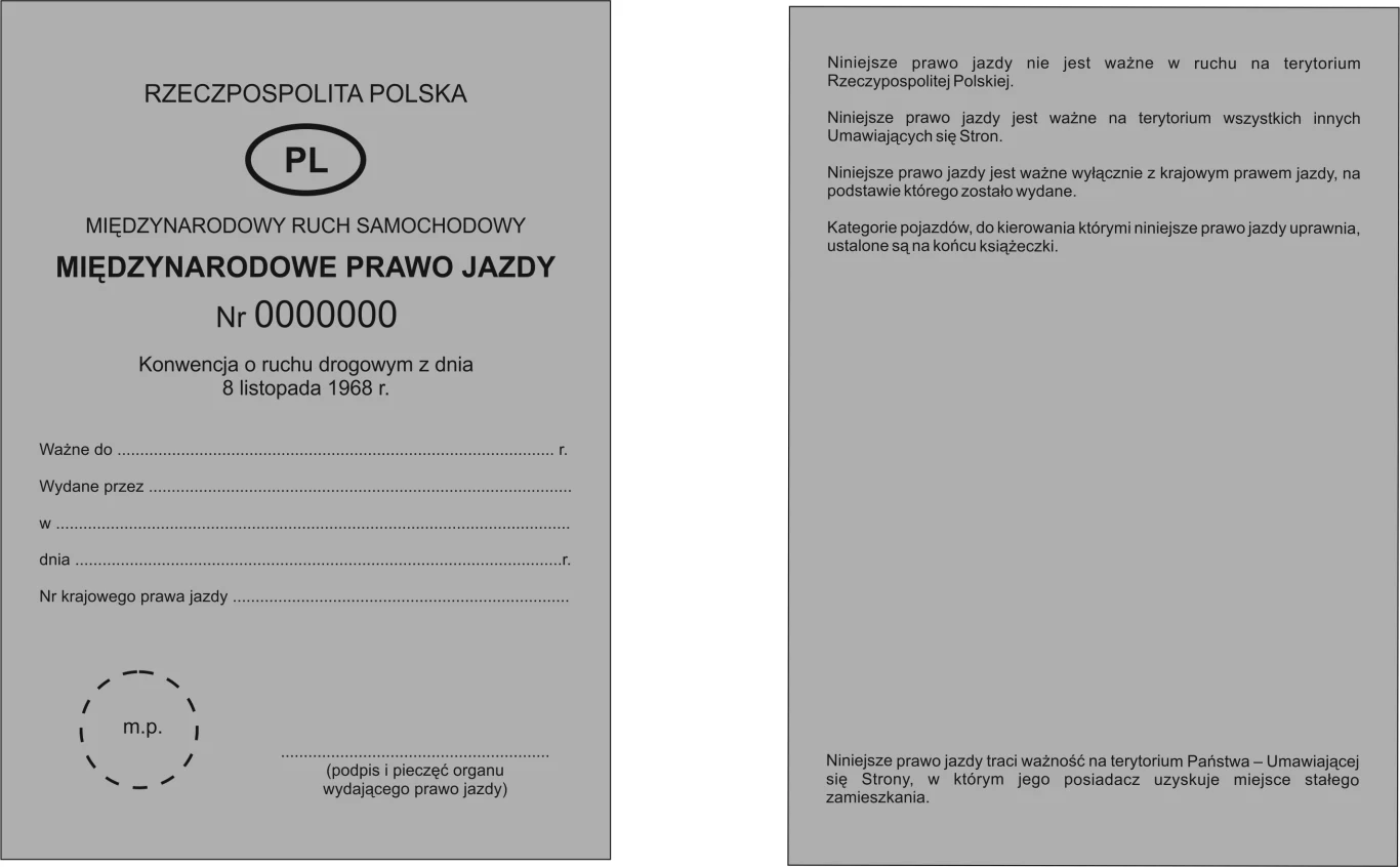 Jak wygląda międzynarodowe prawo jazdy? Wzór prawa jazdy według Konwencji Genewskiej.