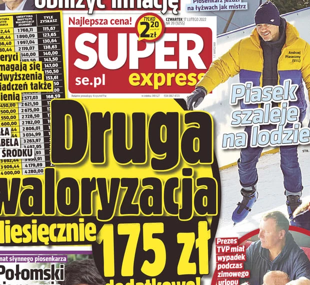 Piasek szaleje na lodzie na okładce "Super Expressu" Piasek szaleje na lodzie na okładce "Super Expressu"