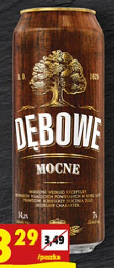 Dębowe Dojrzałe Mocne Piwo jasne 500 ml