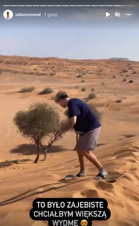 Żabson chwali się wakacjami w Dubaju na IG @zabsonziomal