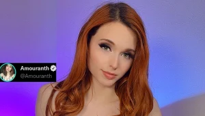 Amouranth - fragment zdjęcia zamieszczonego w serwisie Twitter.com na profilu @Amouranth