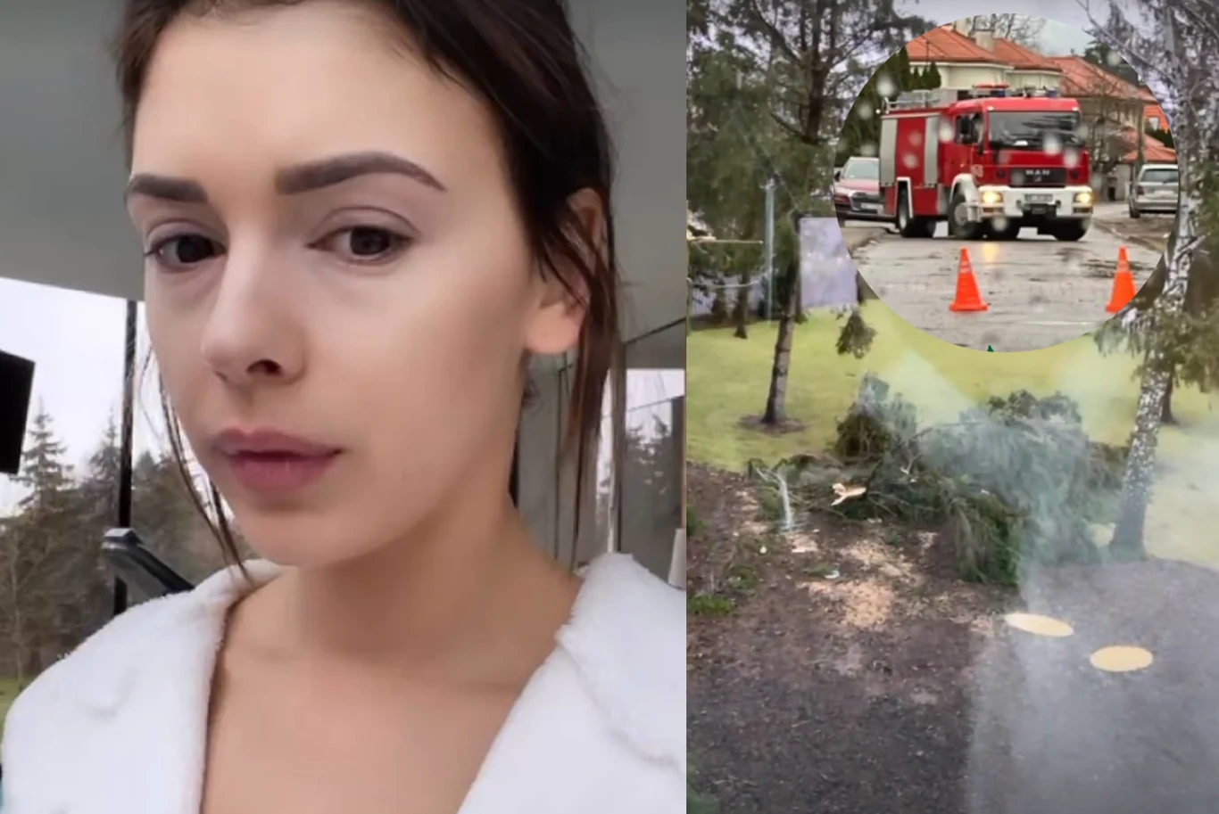 Klaudia Halejcio pokazuje skutki wichury (instagram.com/klaudiahalejcio) Klaudia Halejcio pokazuje skutki wichury (instagram.com/klaudiahalejcio)