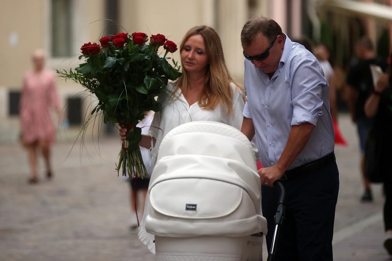 Jacek Kurski z żoną, Joanną Kurską