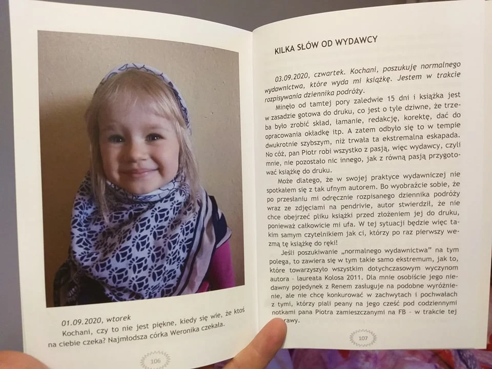 Książka zadedykowana córce Weronice, arch. prywatne Książka zadedykowana córce Weronice, arch. prywatne