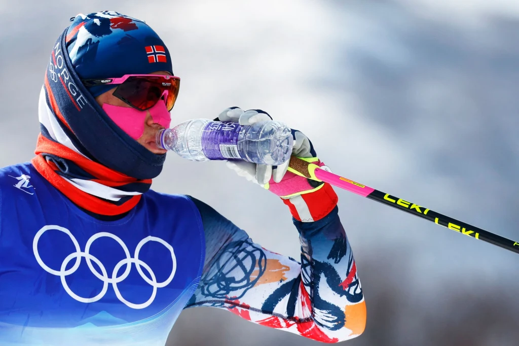 Pekin 2022. Johannes Hoesflot Klaebo na trasie Pekin 2022. Johannes Hoesflot Klaebo na trasie