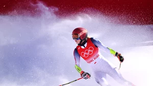 Pekin 2022. Narciarstwo alpejskie. Mikaela Shiffrin w trakcie niedzielnej rywalizacji