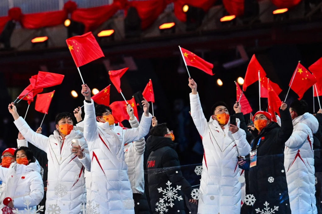 Chiny podczas ceremonii zamknięcia igrzysk Pekin 2022 Chiny podczas ceremonii zamknięcia igrzysk Pekin 2022