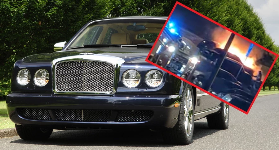 Bentley Arnage spłonął w Krakowie