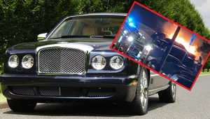 Bentley Arnage spłonął w Krakowie. Jest nagranie