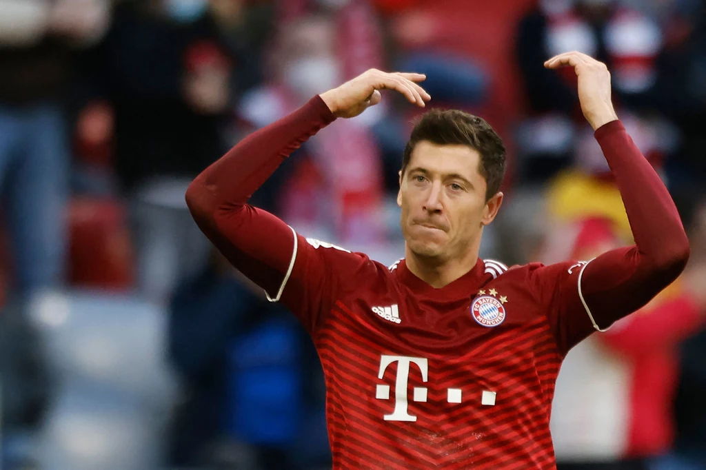 Bundesliga: Bayern Monachium. Robert Lewandowski świętujący kolejną bramkę Bundesliga: Bayern Monachium. Robert Lewandowski świętujący kolejną bramkę