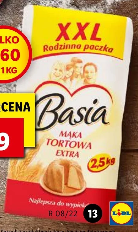 Basia Mąka tortowa extra pszenna typ 405 2,5 kg