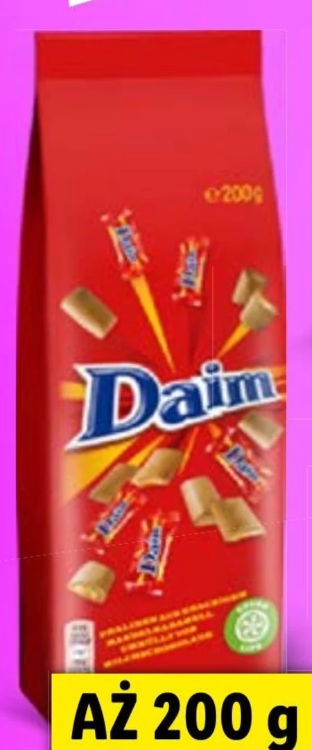 Daim Czekoladki mleczne z chrupiącym migdałowo-karmelowym środkiem 200 g