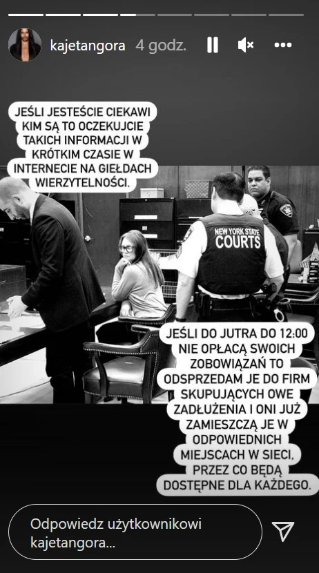 fot. screen ze story @kajetangora fot. screen ze story @kajetangora