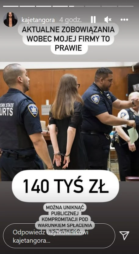 fot. screen ze story @kajetangora fot. screen ze story @kajetangora