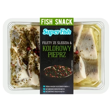 SuperFish Filety ze śledzia & kolorowy pieprz 200 g - 1