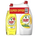 Fairy Extra+ Cytrusy 650ml + Fairy Cytryna 900ml Płyn do mycia naczyń