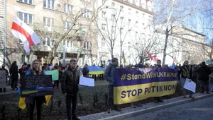 Demonstracja poparcia dla Ukrainy w Krakowie