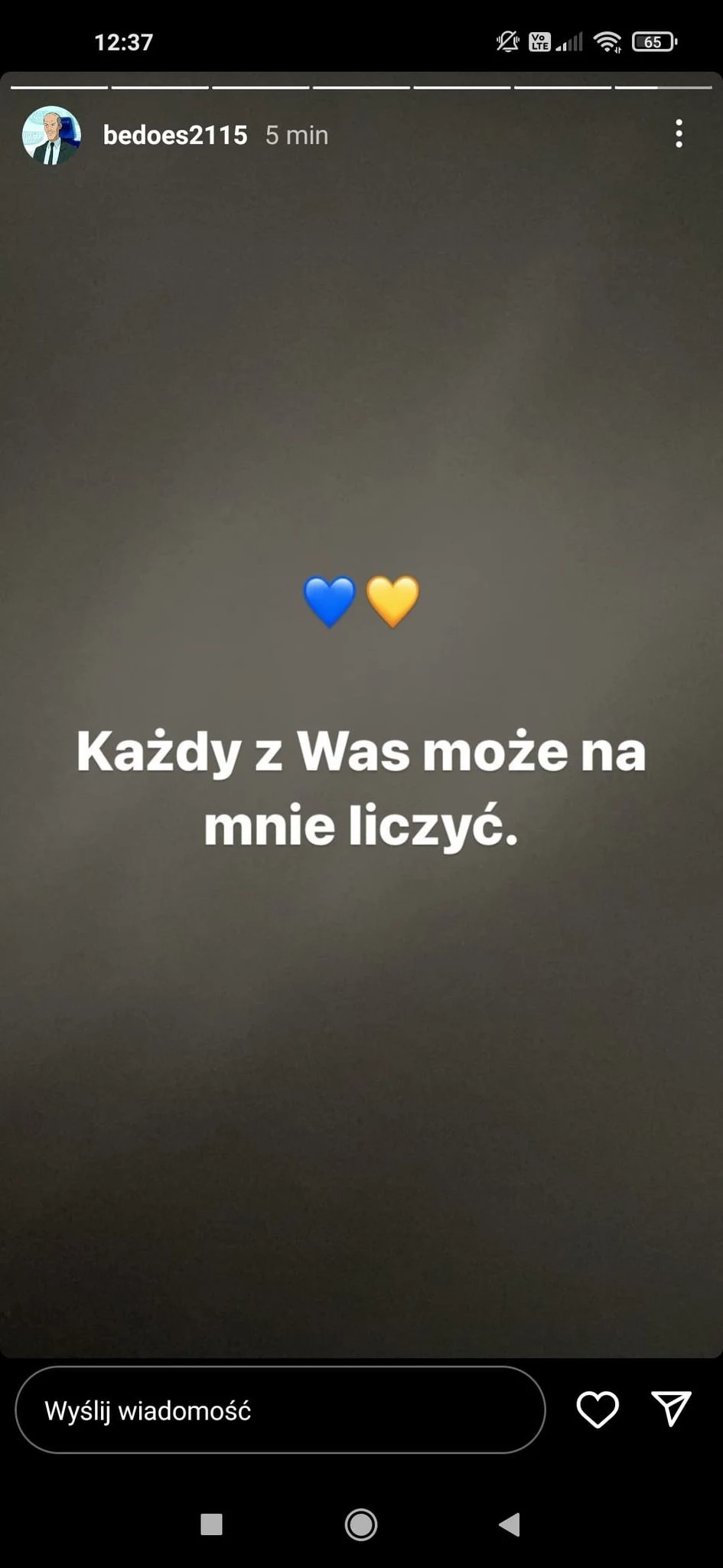 Screen z InstaStory Bedoesa Screen z InstaStory Bedoesa