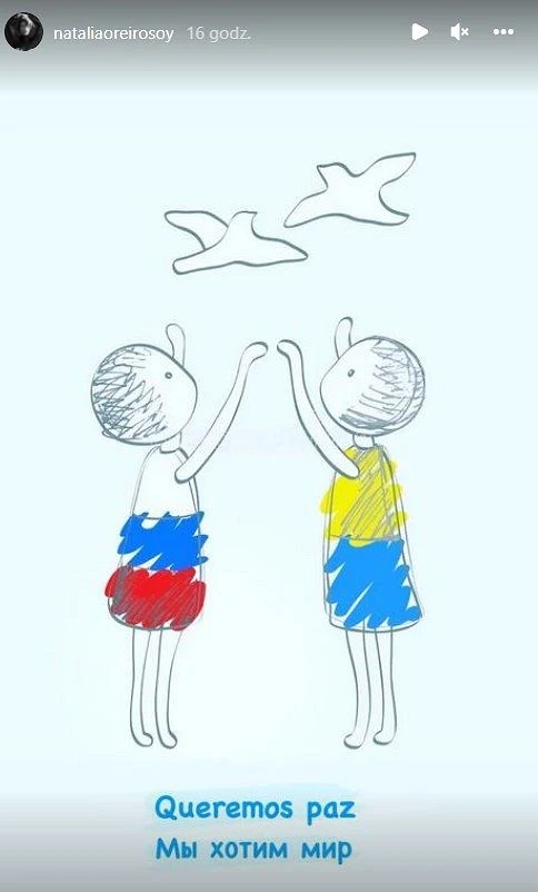 Screen z InstaStory Natalii Oreiro Screen z InstaStory Natalii Oreiro