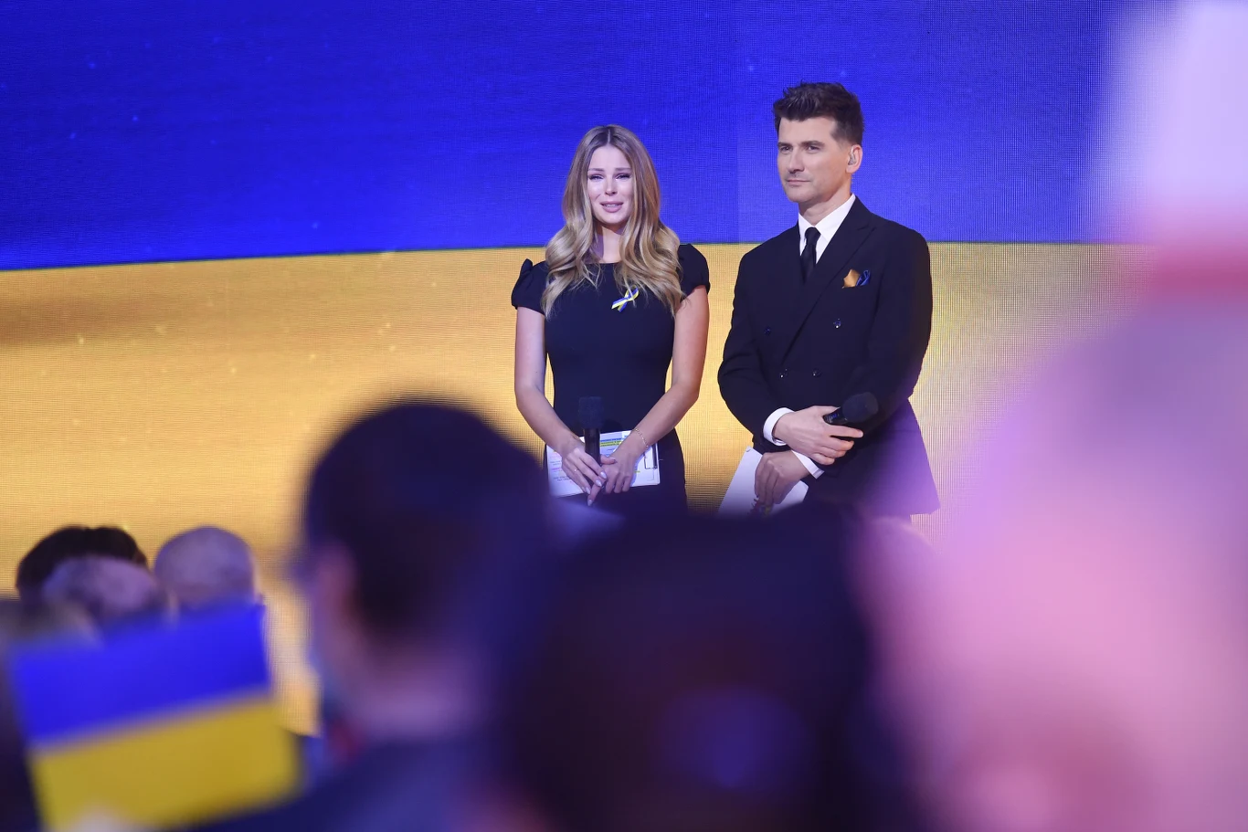 Koncert "Solidarni z Ukrainą" prowadzili Małgorzata Tomaszewska i Tomasz Kammel.