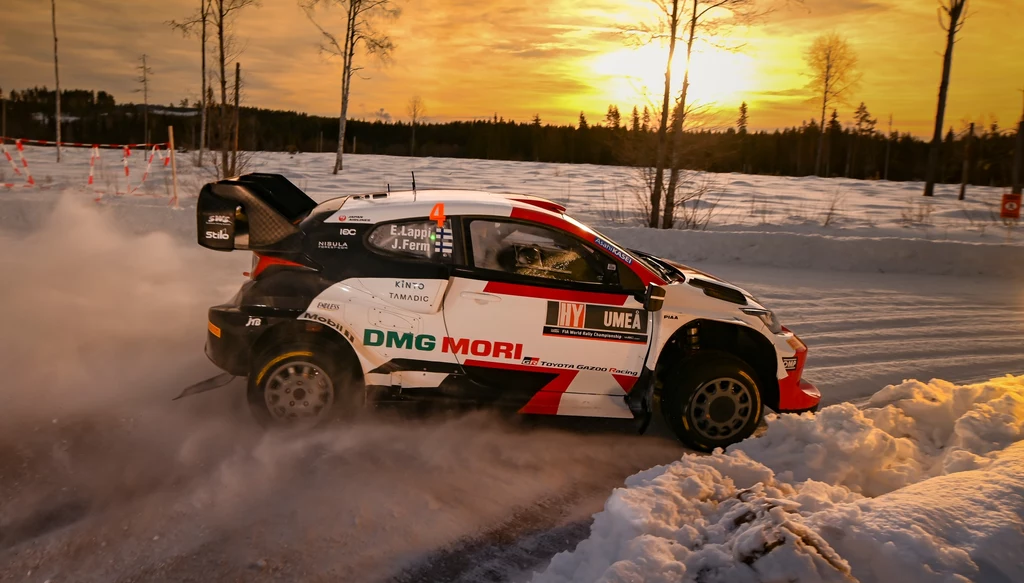 Kalle Rovanpera w Toyocie Yaris Rally1 na Rajdzie Szwecji 2022