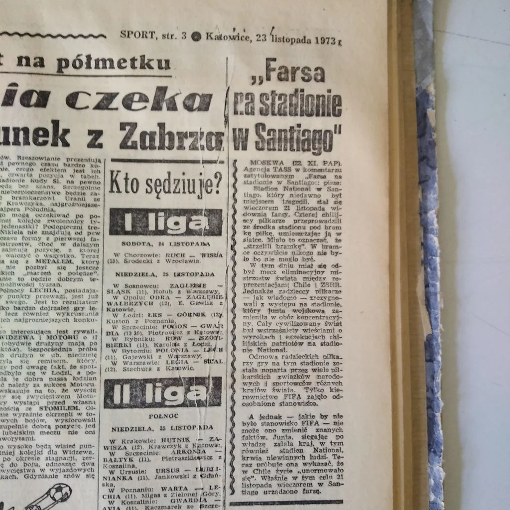 Agencja TASS o meczu Chile - ZSRR, który nie doszed do skutku Agencja TASS o meczu Chile - ZSRR, który nie doszed do skutku
