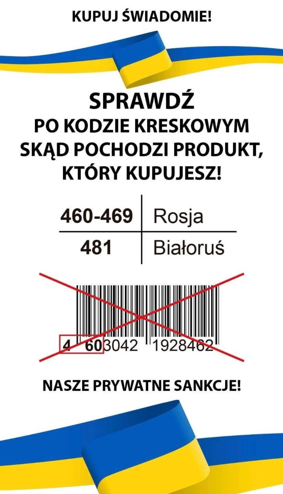 Produkty z Rosji i Białorusi