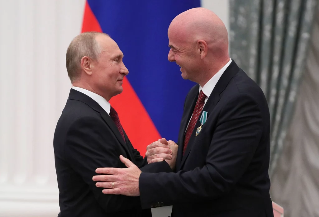 Władymir Putin i Gianni Infantino Władymir Putin i Gianni Infantino