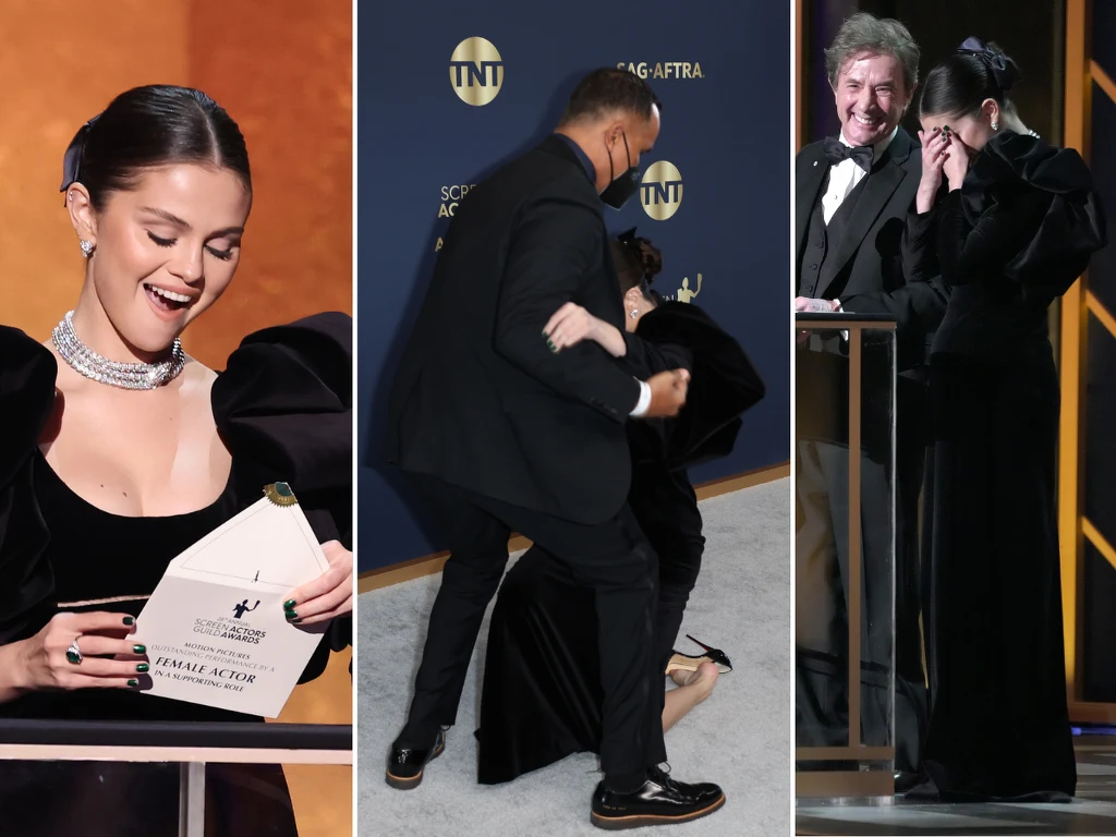 Selena Gomez zalicza upadek podczas gali SAG Awards 2022