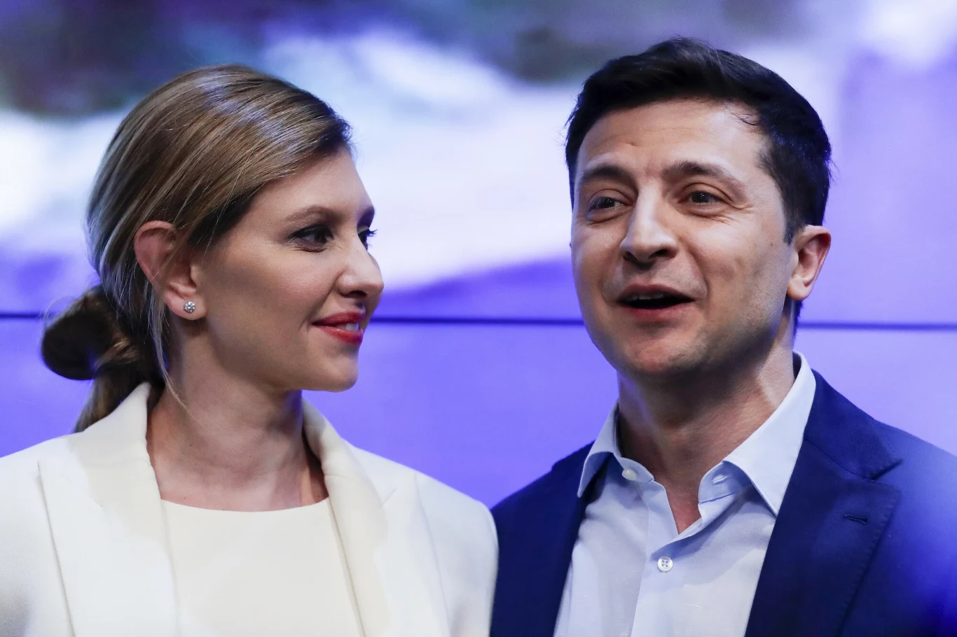 Ołena Zełenska i Wołodymyr Zełenski