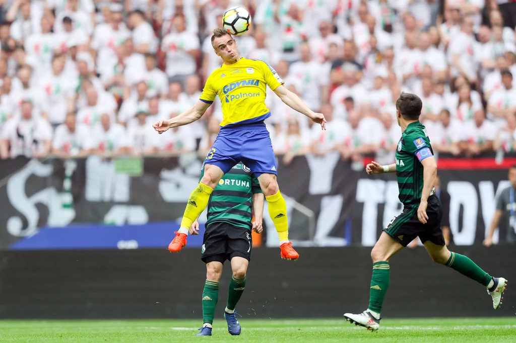 Marcin Warcholak w finalu Pucharu Polski z Legią 