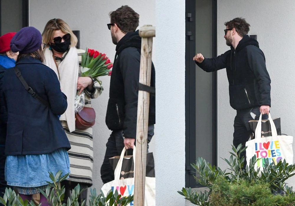 Antek Królikowski odwiedza syna z rodziną Antek Królikowski odwiedza syna z rodziną