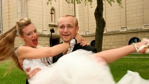 Magdalena Boczarska i Piotr Adamczyk na planie "Testosteronu"