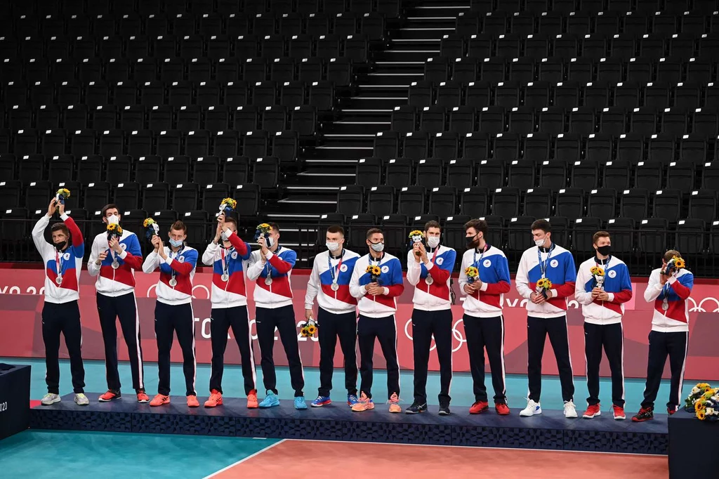 Rosyjscy siatkarze, którzy podczas igrzysk w Tokio występowali pod flagą swojego komitetu olimpijskiego