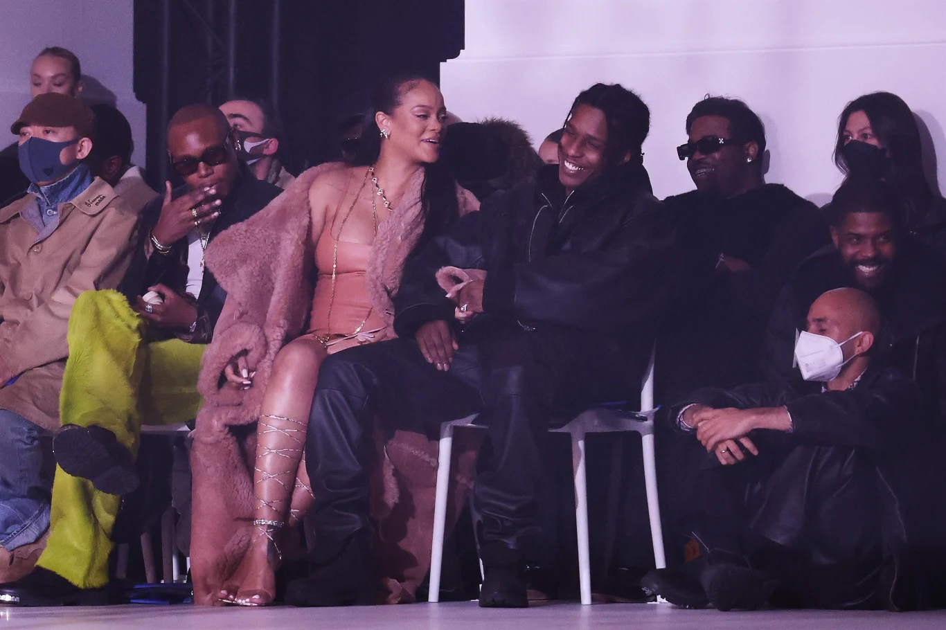 Rihanna i ASAP Rocky na pokazie mody